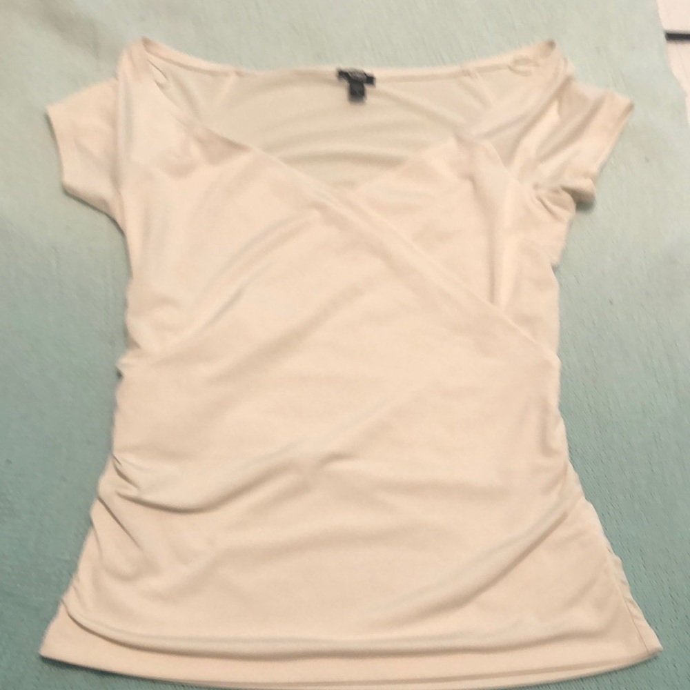 Express Cream Ruched Top